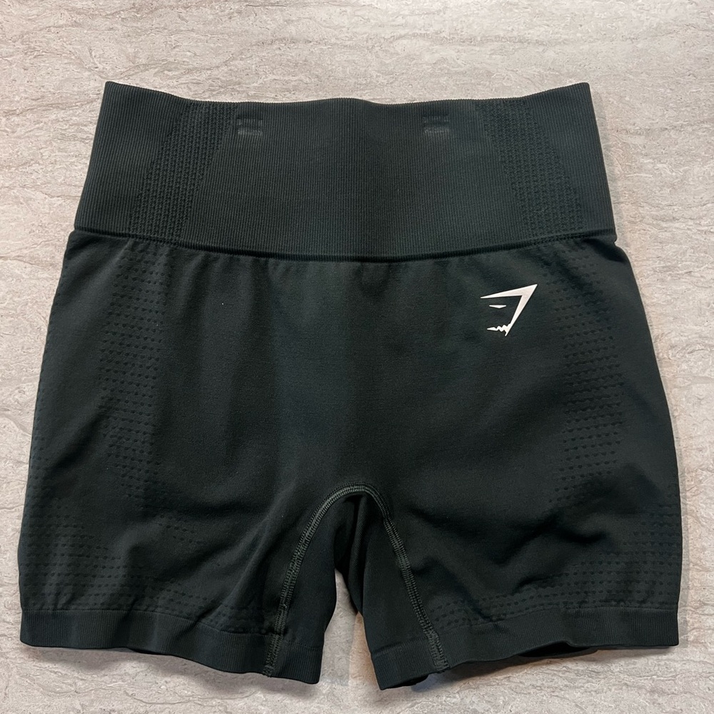 Gymshark Black High-Waist Athletic Shorts